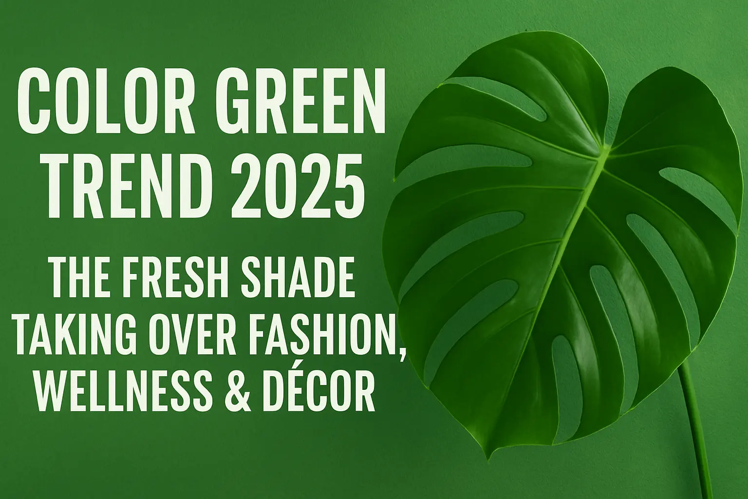 Color Green Trend 2025: The Fresh Shade Taking Over Fashion, Wellness & Décor